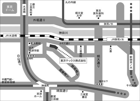 東洋テックス株式会社本店へのアクセス